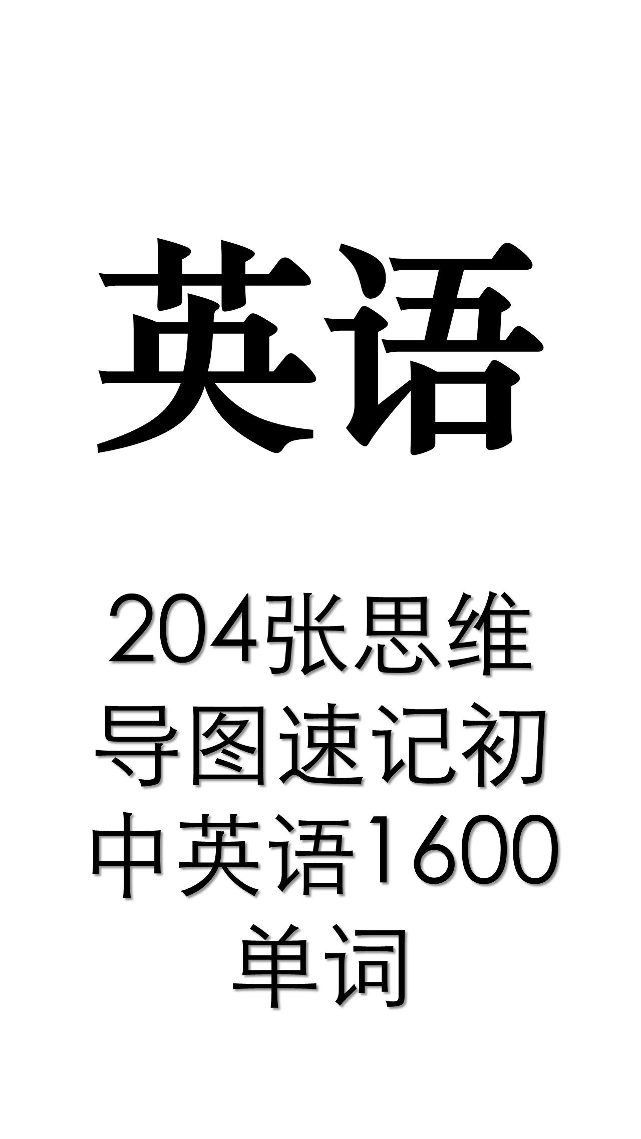 204张思维导图速记初中英语1600单词